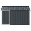 vidaXL Paukščių narvas su saugykla Antracitas 215 x 112 x 141 cm