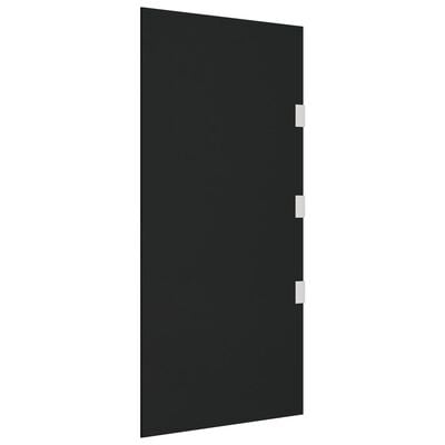 vidaXL Šoninė sienelė stogeliui durims, juoda, 50x100cm, stiklas