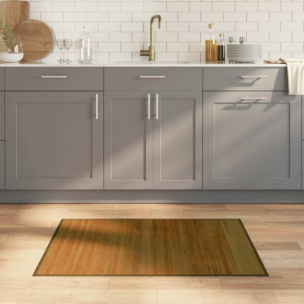 vidaXL Kilimas, rudos spalvos, 70x100cm, bambukas, stačiakampis