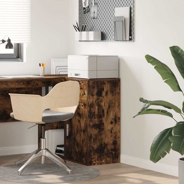 vidaXL Kabalas su stalčių Rūkyta ąžuolas 38 x 34 x 75 cm