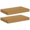 vidaXL Sieninė lentyna 2 pcs Smėlio 40 x 23,5 x 4 cm Apdirbta mediena