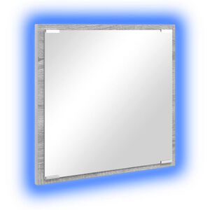vidaXL LED vonios veidrodis Pilkas Sonoma 40 x 37 x 8.5 cm