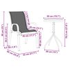 vidaXL Sodo Bistro Rinkinys 3 pcs Pilka Plienas