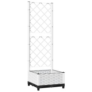 vidaXL Sodo vazonas Balta 40 x 40 x 121,5 cm