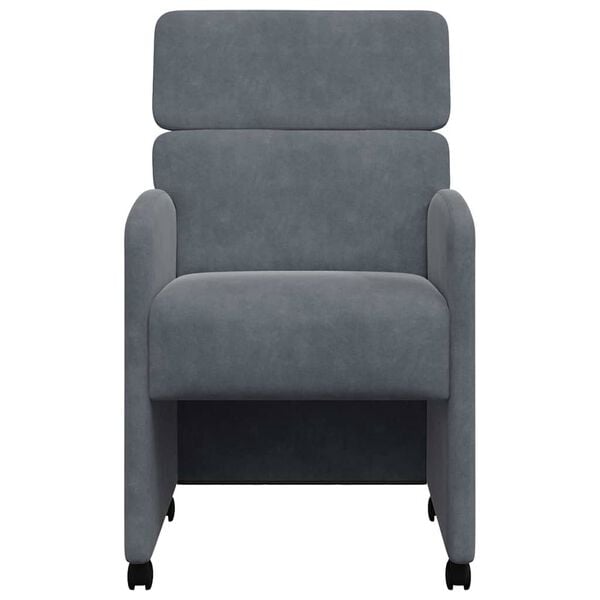 vidaXL Valgomojo Kėdės su Ratukais 2 pcs Tamsiai pilka 58 x 65 x 98 cm