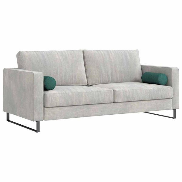 vidaXL Pagalvės 2 pcs Tamsiai žalia &Oslash; 15 x 40 cm audinys