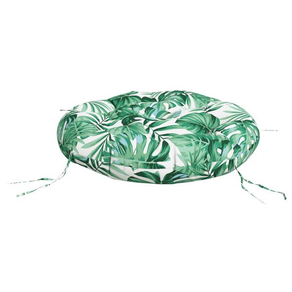 vidaXL Pagalvėlė, 60x11cm, oksfordo audinys, apskrita, su lapais