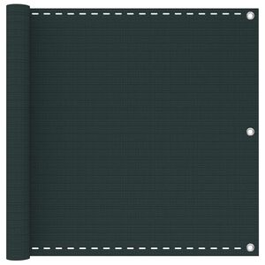 vidaXL Balkono Ekranas Tamsiai žalia 75 x 700 cm HDPE ir aliuminis