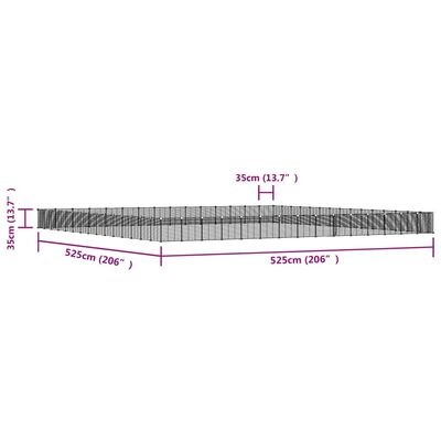 vidaXL Augintinių narvas, 60 segmentų, juodas, 35x35cm, plienas