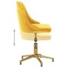 vidaXL Pasukamos valgomojo kėdės, 6vnt., geltonos spalvos, aksomas