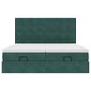 vidaXL Osmanų lovos rėmas su čiužiniais, žalias, 160x200cm, aksomas