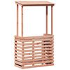vidaXL Lauko baro stalas su stogeliu, 112,5x57x195,5cm, mediena