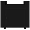 vidaXL Rašomojo stalo lentyna su ratukais, juoda, 60x45x60cm, mediena