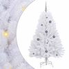 vidaXL Dirbtinė Kalėdų eglutė 150 cm PVC ir Plienas Balta