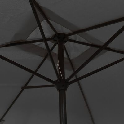 vidaXL Lauko skėtis su metaliniu stulpu, antracito sp., 300x200cm