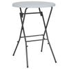 vidaXL Sulankstomas baro stalas, baltas, 80x110cm, HDPE