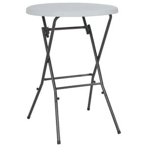 vidaXL Sulankstomas baro stalas, baltas, 80x110cm, HDPE