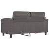 vidaXL Dvivietė sofa, pilkos spalvos, 120cm, dirbtinė oda