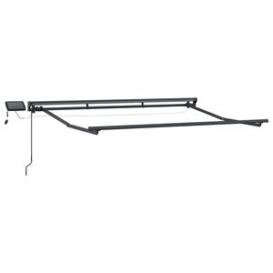vidaXL Rankinis markizės rėmas su LED Antracitas 2,5 x 2 m Aliuminis