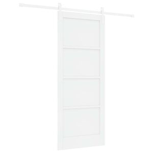 vidaXL Slankios durys Balta 83 x 202 cm Pu&scaron;ies medienos masyvas