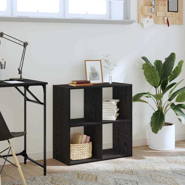 vidaXL Knygų lentyna juoda ąžuolo 68.5 x 32 x 68.5 cm Apdirbta mediena