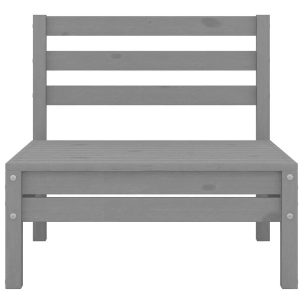 vidaXL Sodo poilsio baldų komplektas, 6 dalių, pilkas, pu&scaron;ies masyvas
