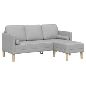 vidaXL Sofos komplektas Debesų pilka 173 x 131 x 67 cm Poliesteris