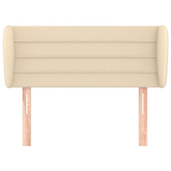 vidaXL Galvūgalis su auselėmis, kreminės,83x23x78/88 cm, audinys