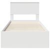 vidaXL Lovos rėmas su galvūgalio Balta 90 x 190 cm Apdirbta mediena