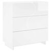 vidaXL Komoda Itin blizgi balta 70 x 38 x 75 cm Apdirbta mediena