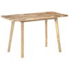 vidaXL Valgomojo stalas, 120x60x75cm, neapdorota mango mediena