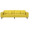 vidaXL Sofa su pagalve Geltona 250 x 77 x 76 cm Aksomas
