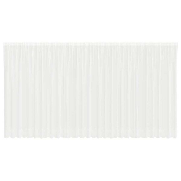 vidaXL Nėrinių Užuolaida Gėlių Balta 220 x 750 cm Poliesteris