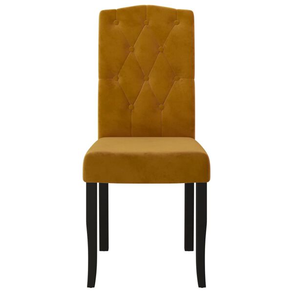 vidaXL Valgomojo kėdės, 4vnt., rudos spalvos, aksomas