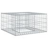 vidaXL Gabioninė pakelta lova 80 x 80 x 40 cm Cinkuota plienas Sidabro