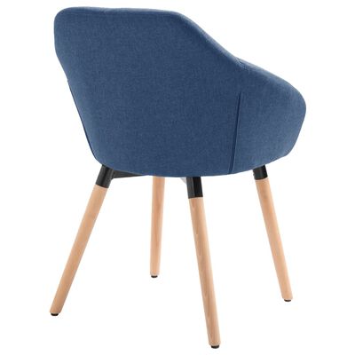 vidaXL Valgomojo kėdės, 4 vnt., mėlynos sp., audinys (2x283463)