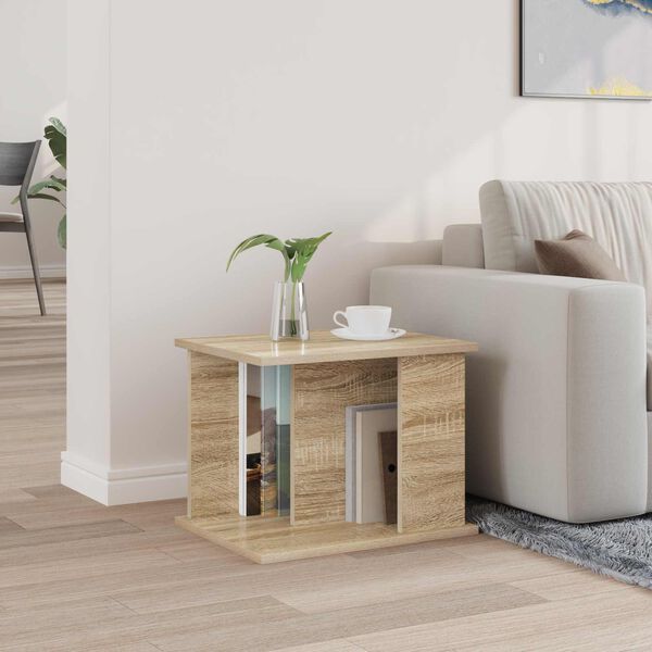 vidaXL Žurnalų stovas Sonoma ąžuolas 35 x 35 x 45 cm Apdirbta mediena