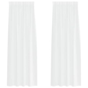 vidaXL Voile Užuolaida 2 vnt. Balta 260 x 140 cm Poliesteris