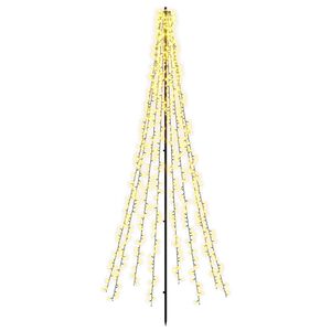 vidaXL LED Kalėdų medis 235 cm 1000 LED &Scaron;ilta balta Plienas Juoda