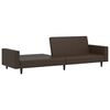 vidaXL Dvivietė sofa-lova, rudos spalvos, dirbtinė oda