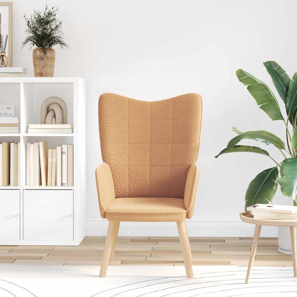 vidaXL krėslas Smėlio 62 x 67 x 95,5 cm &Scaron;erpos audinys