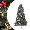 vidaXL Dirbtinė Kalėdų eglutė Žalia 210 cm PVC, plastikas ir plienas