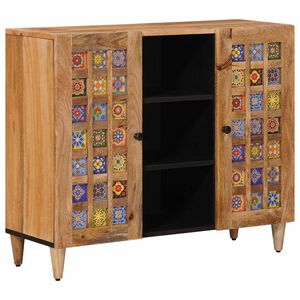 vidaXL Kabalas su lentyna Natūrali 90 x 33 x 75 cm Kietas mango medis