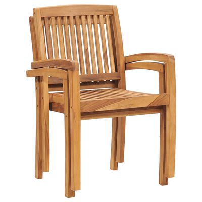 vidaXL Sodo kėdės su pagalvėlėmis, 2vnt., tikmedžio medienos masyvas