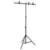 vidaXL Stovas fonui, juodos spalvos, 91x60x(70&ndash;200)cm, T formos