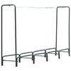 vidaXL Stovas malkoms, antracito spalvos, 240x35x120cm, plienas