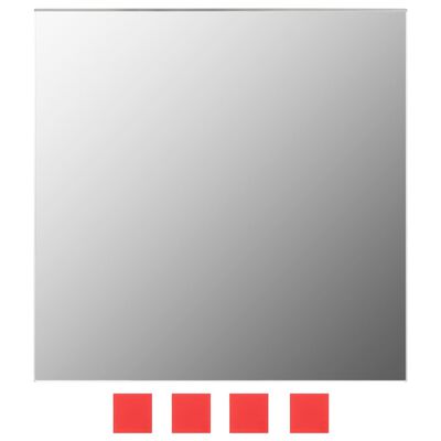 vidaXL Sieninių veidrodžių rinkinys, 7 dalių, stiklas, kvadratiniai