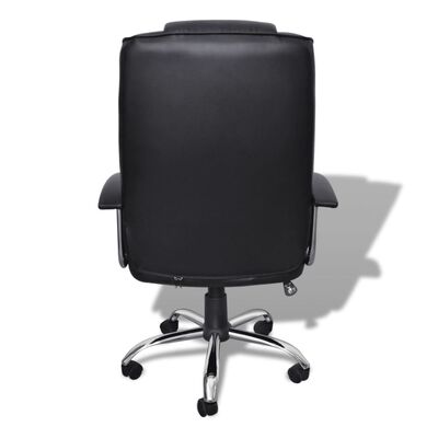 Prabangi biuro kėdė, kokybiškas dizainas, juoda 65 x 66 x 107-117 cm