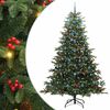 vidaXL Dirbtinė Kalėdų eglutė Žalia 240 cm PVC ir Metalas ir Plastikas