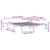 vidaXL Lovos rėmas su šoninėmis stalelėmis Natūrali 180 x 210 cm